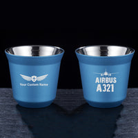 Thumbnail for Airbus A321 & Plane Designed Double Wall Stainless Steel Coffee Mugs