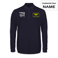 Thumbnail for Airbus A330neo & Trent 7000 Designed Long Sleeve Polo T-Shirts