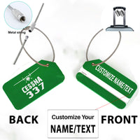 Thumbnail for Cessna 337 & Plane Designed Fashion Metal Luggage Tags