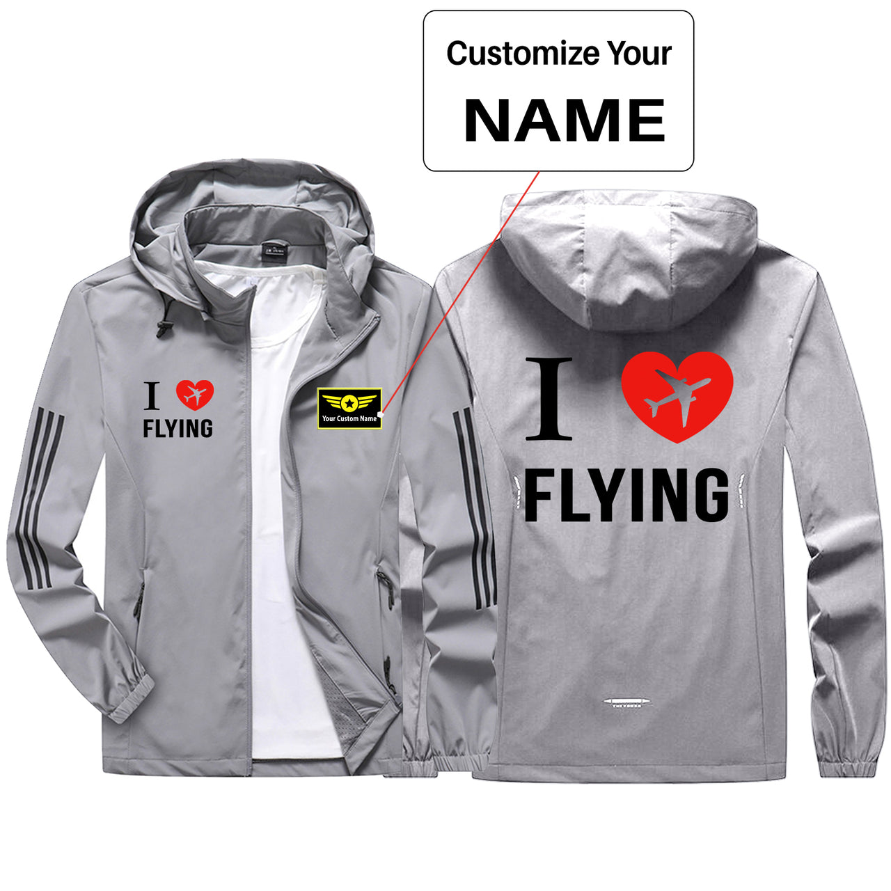 I Love Flying Sport & Running Jackets