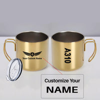 Thumbnail for A310 Text Designed Stainless Steel Portable Mugs