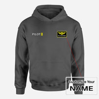 Thumbnail for Pilot & Stripes (2 Lines) Designed Hoodies