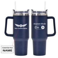 Thumbnail for Airplane Mode On Designed 40oz Stainless Steel Car Mug With Holder