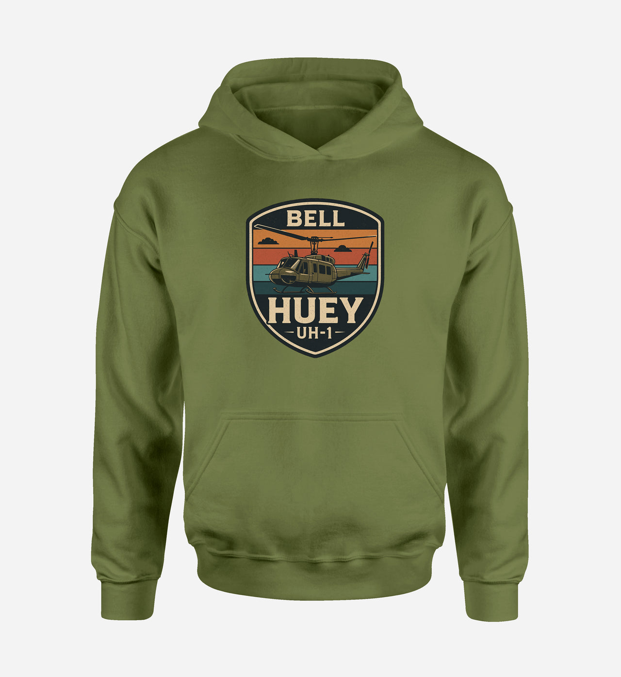 Retro BELL HUEY UH-1 Designed Hoodies