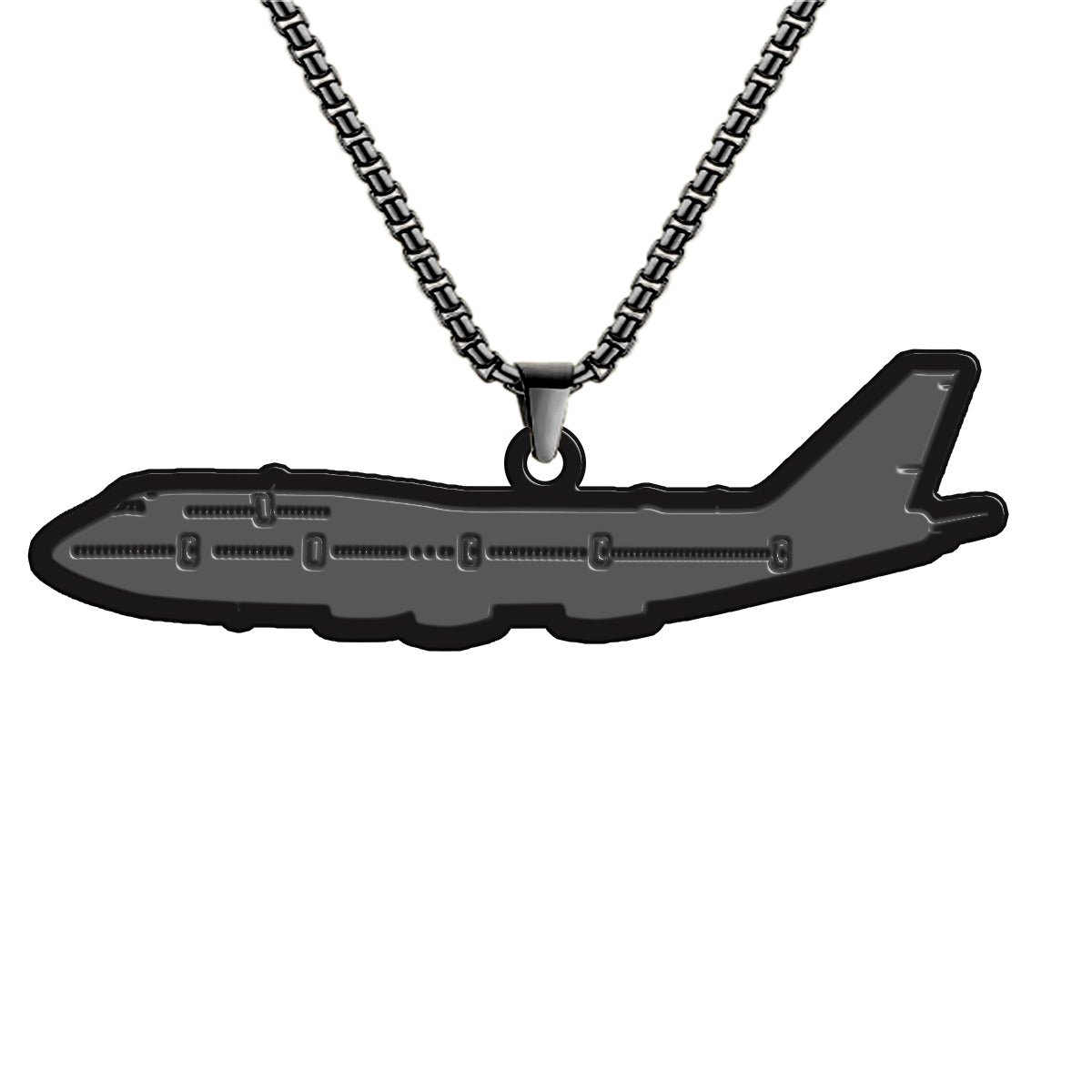 Boeing 747 - Queen of the Skies Designed Hollow Necklace