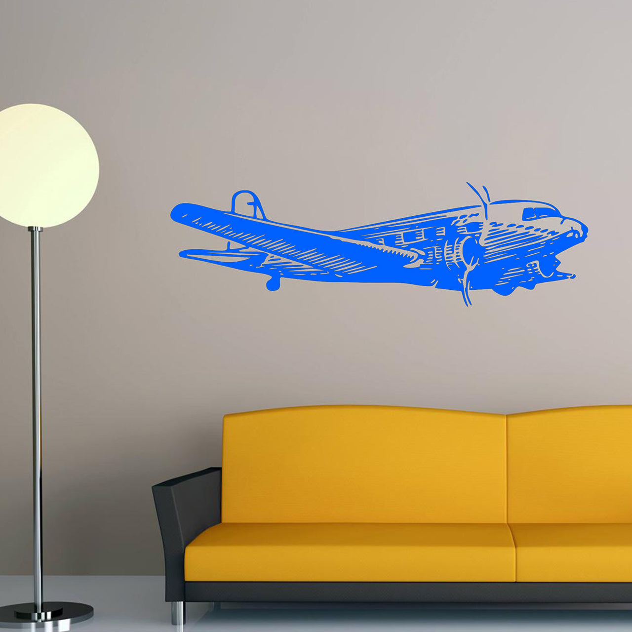 Old Airplane Designed Wall Sticker