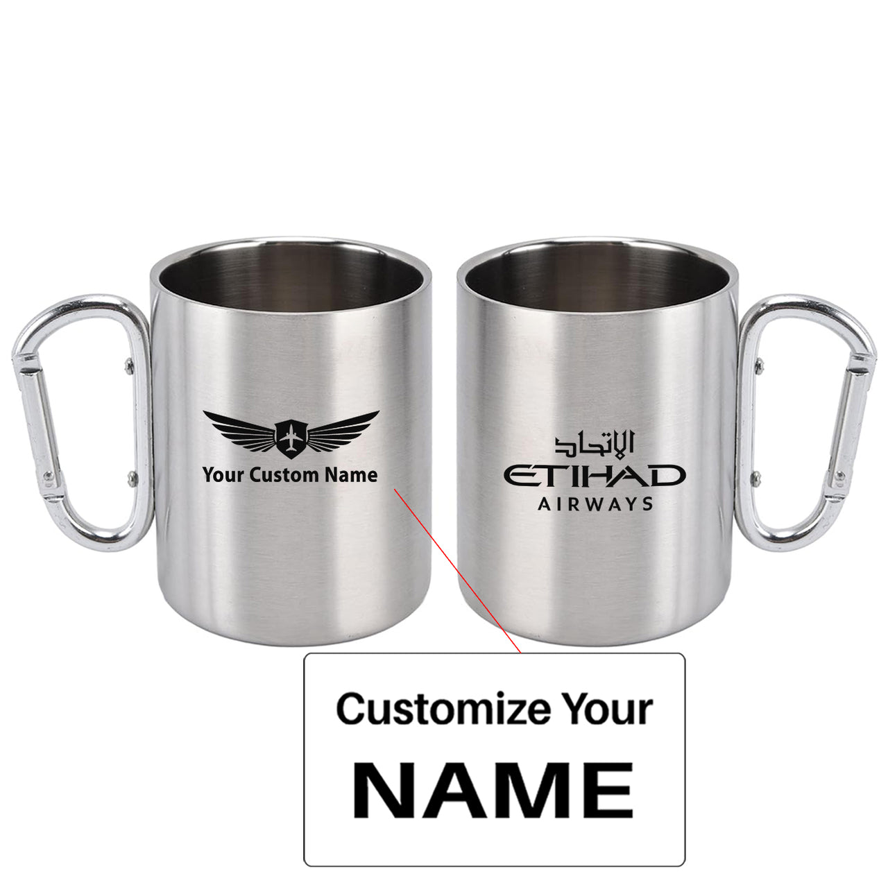 Etihad Airways Airlines Designed Stainless Steel Outdoors Mugs