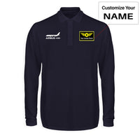 Thumbnail for The Airbus A380 Designed Long Sleeve Polo T-Shirts