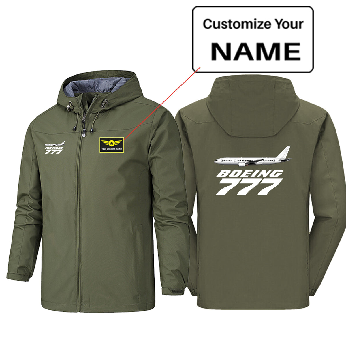 The Boeing 777 Designed Rain Jackets & Windbreakers