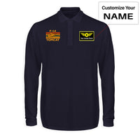 Thumbnail for Retro F-14 TOMCAT Designed Long Sleeve Polo T-Shirts
