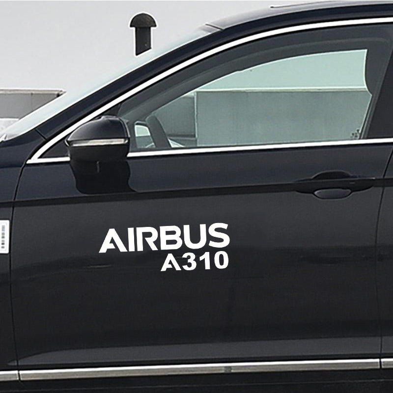 Airbus A310 & Text Designed Car Sticker