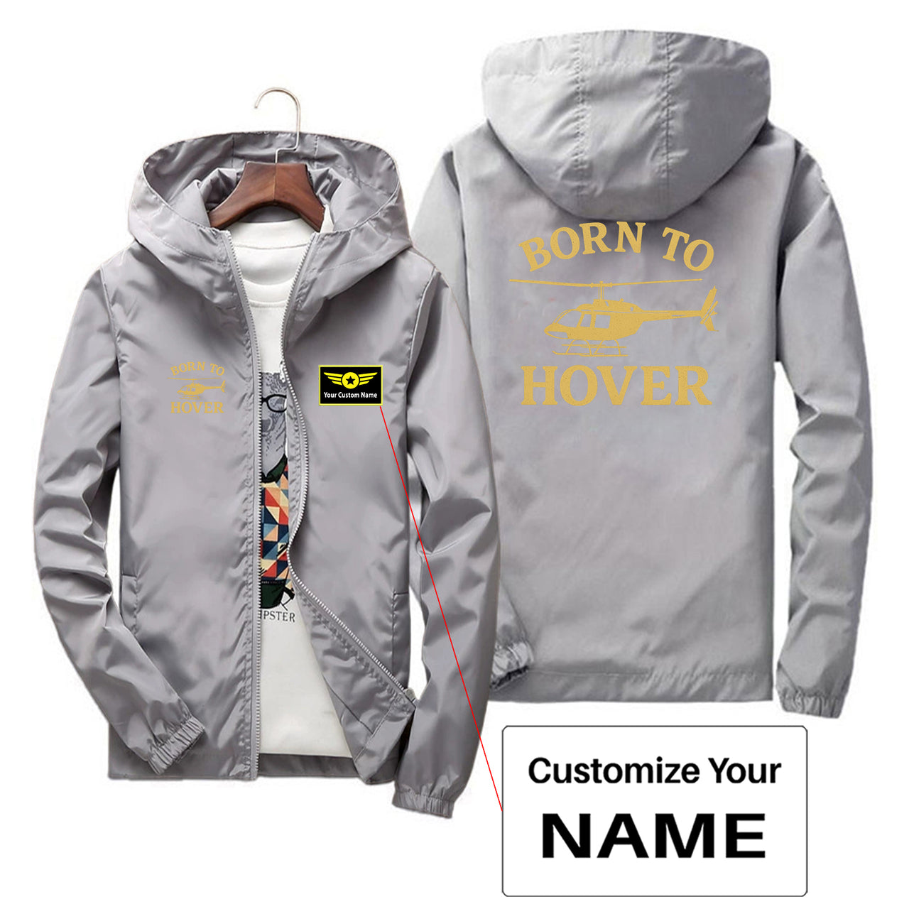 Born To Hover Designed Thin Windbreaker Jackets