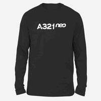 Thumbnail for A321neo & Text Designed Long-Sleeve T-Shirts