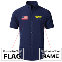 Thumbnail for Custom Flag & Name with Badge 4 Design Super Quality Short Sleeve Shirts