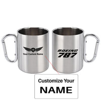 Thumbnail for Boeing 787 & Text Designed Stainless Steel Outdoors Mugs