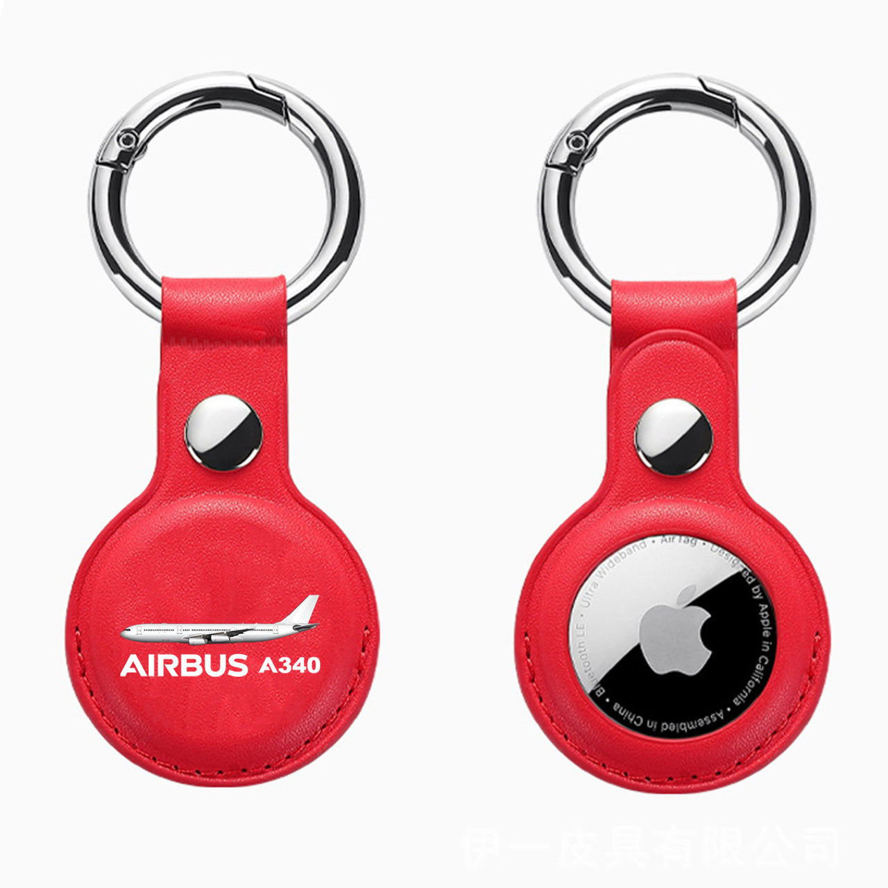 The Airbus A340 Design Airtags Leather Cases