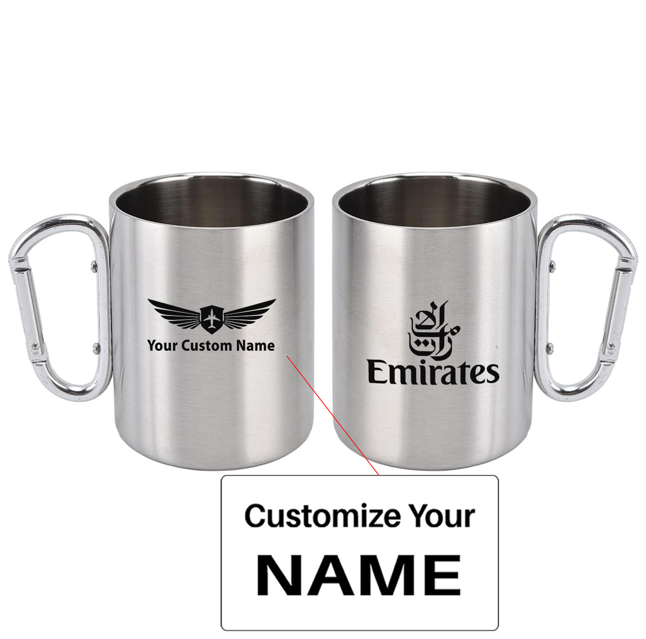 Emirates Airlines Designed Stainless Steel Outdoors Mugs