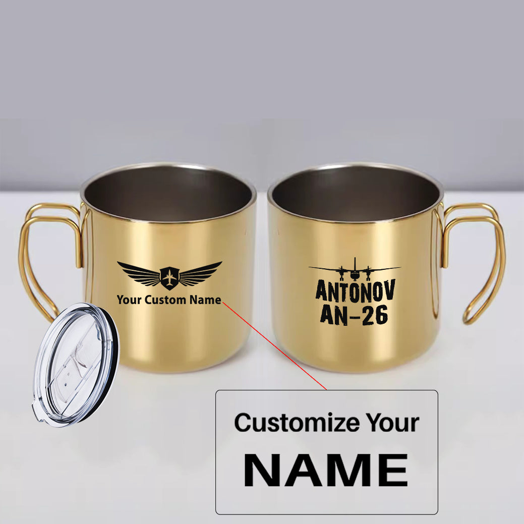 Antonov AN-26 & Plane Designed Stainless Steel Portable Mugs