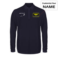 Thumbnail for Just Fly It Designed Long Sleeve Polo T-Shirts