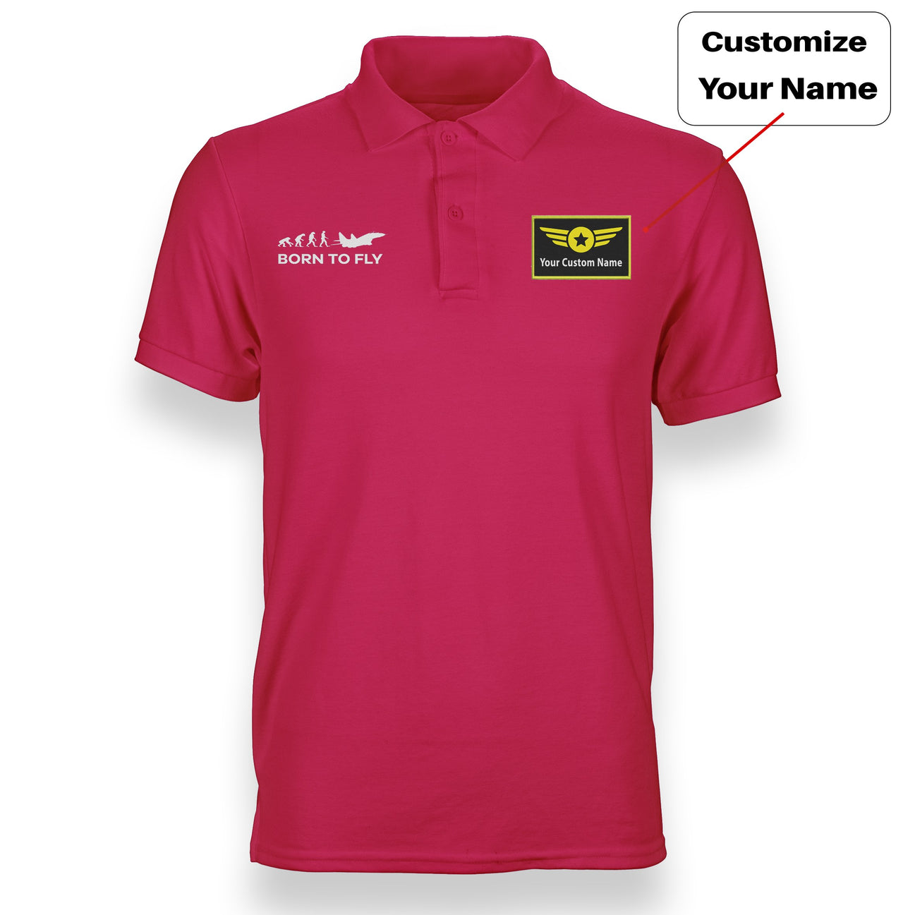 Born To Fly Military Designed "WOMEN" Polo T-Shirts