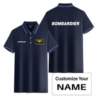 Thumbnail for Bombardier & Text Designed Stylish Polo T-Shirts (Double-Side)