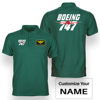 Thumbnail for Amazing Boeing 747 Designed Double Side Polo T-Shirts