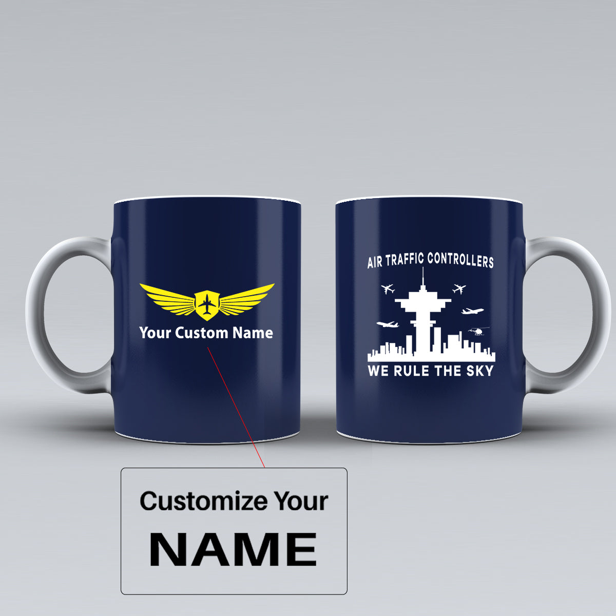 Air Traffic Controllers - We Rule The Sky Designed Ceramic White Mugs