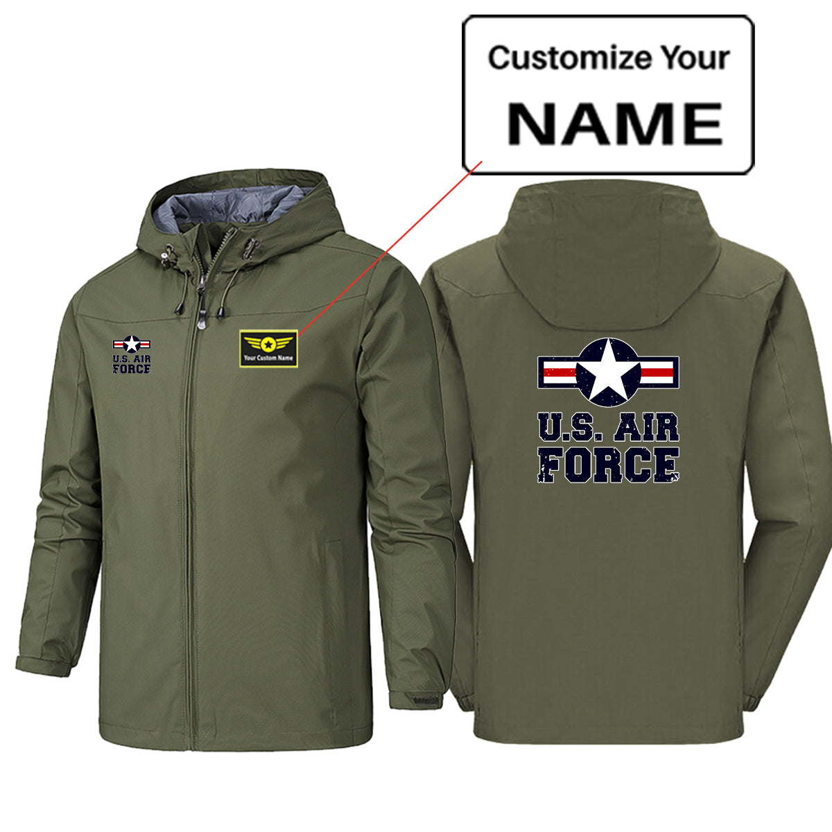 US Air Force Designed Rain Jackets & Windbreakers