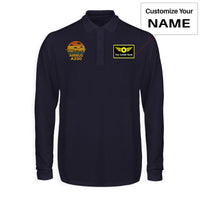 Thumbnail for Retro Airbus A330 Designed Long Sleeve Polo T-Shirts
