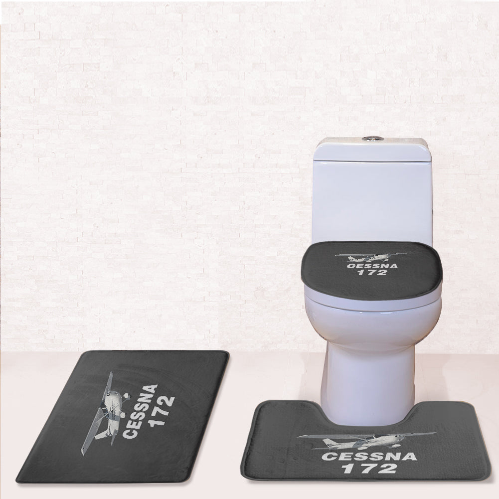 The Cessna 172 Designed Toilet Seat Cover Three-piece Set