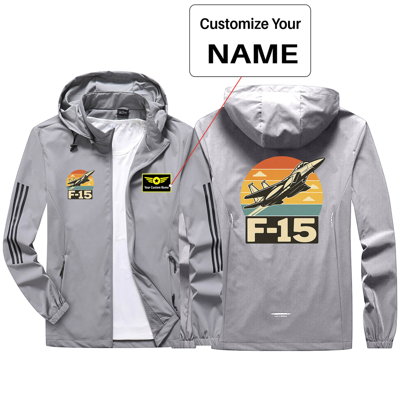 Retro Fighter Jet F15 Design Sport & Running Jackets