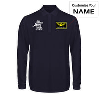 Thumbnail for My Office Has The Best View Designed Long Sleeve Polo T-Shirts