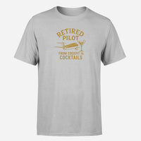 Thumbnail for Retired Pilot & Coctails Design Super Quality T-Shirts