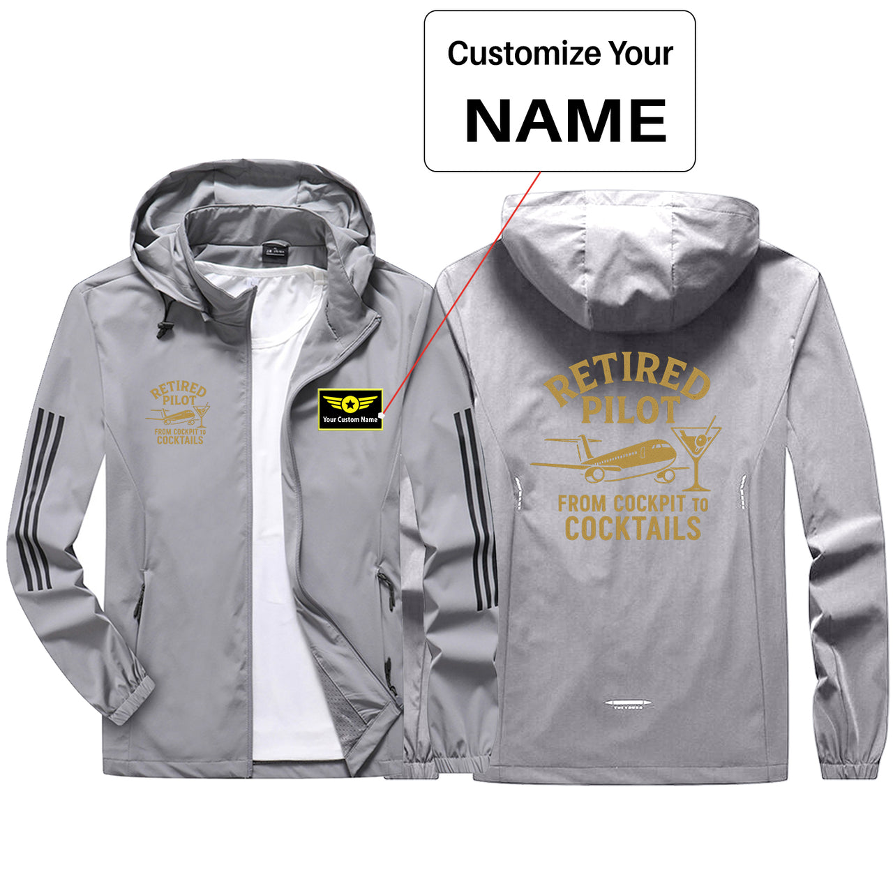 Retired Pilot & Coctails Design Sport & Running Jackets