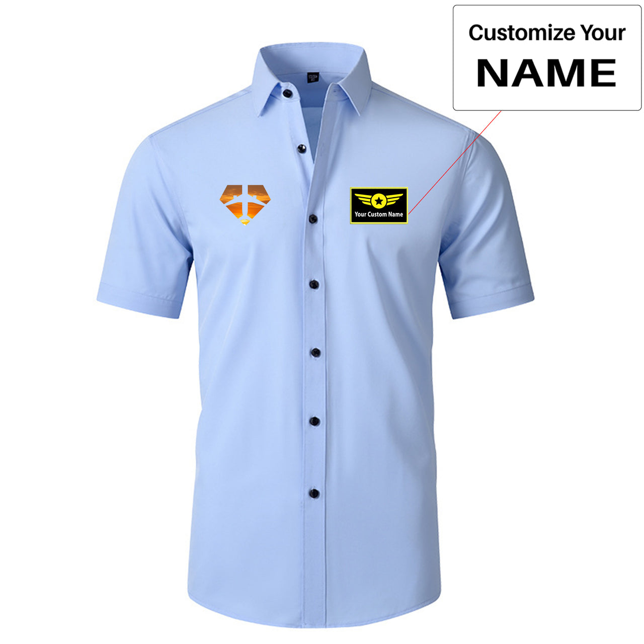 Supermen of The Skies (Sunset) Designed Short Sleeve Shirts