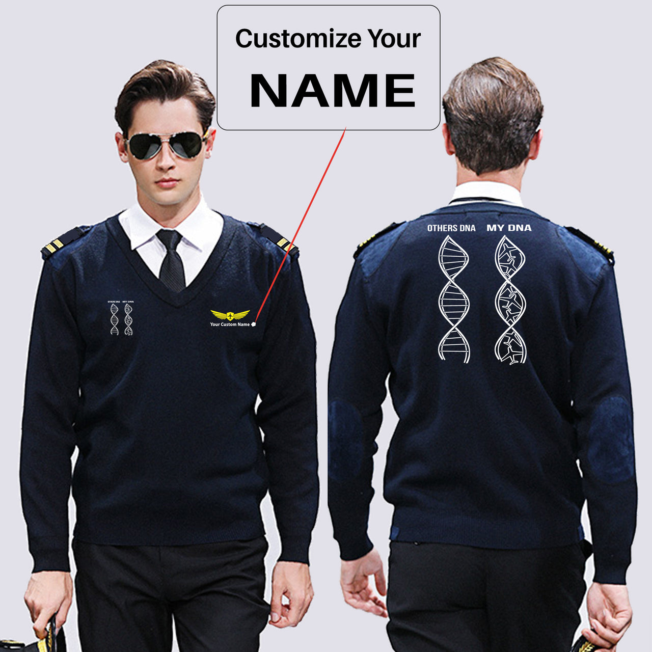 Aviation DNA Designed Wool Pilot Sweaters