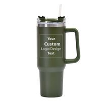 Thumbnail for Custom Design Image Logo Designed 40oz Stainless Steel Car Mug With Holder