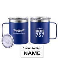 Thumbnail for Boeing 757 & Plane Designed Stainless Steel Laser Engraved Mugs