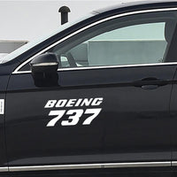 Thumbnail for Boeing 737 & Text Designed Car Sticker