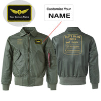 Thumbnail for Pilot's Golden Rules Designed Embroidered Patch Attachable Jackets
