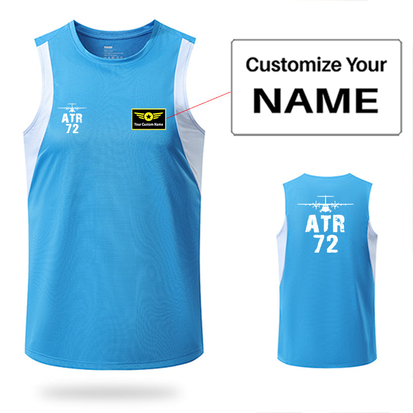 ATR-72 & Plane Designed Sleveless Quick Dry Sports Tank Tops
