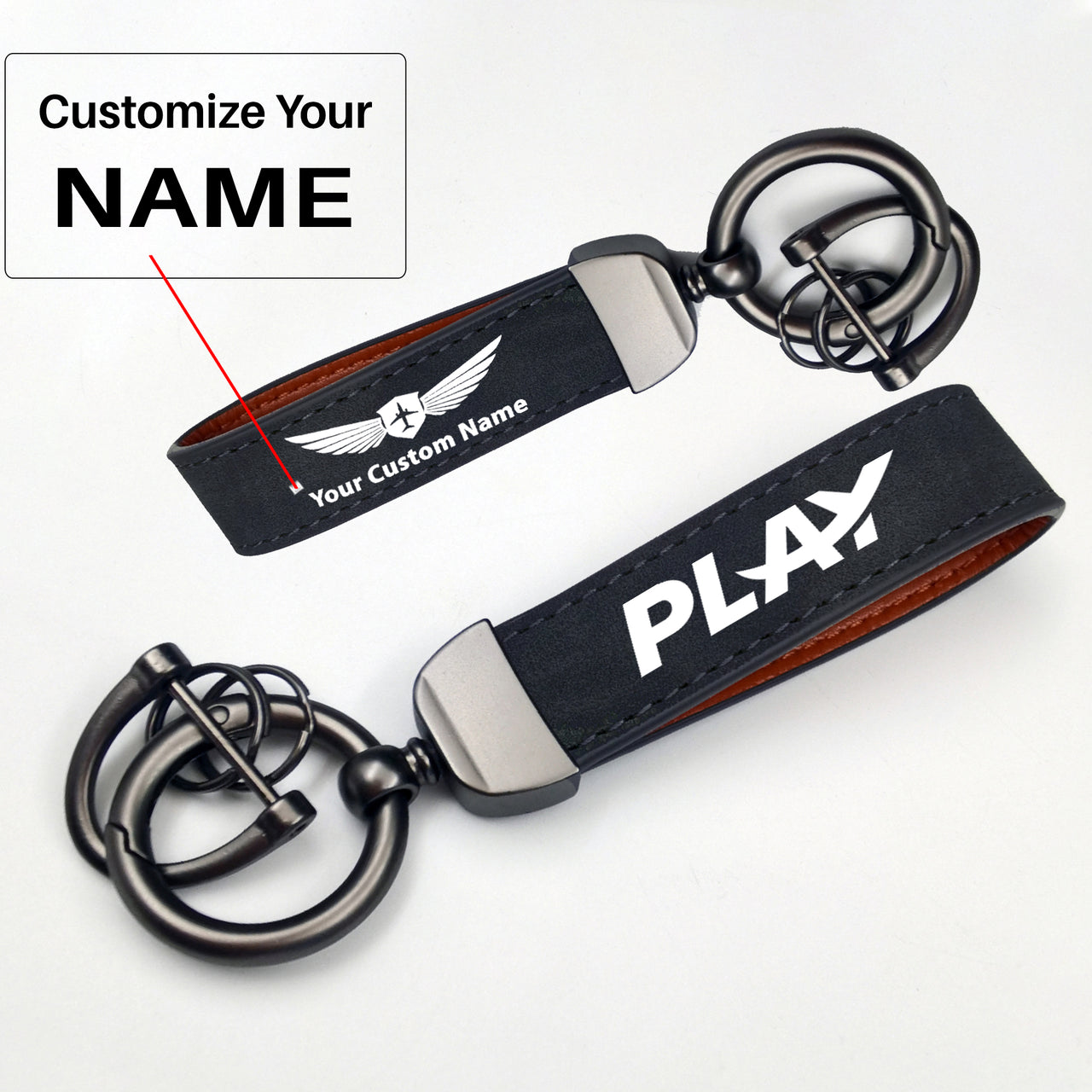 Play Airlines Design Horseshoe Buckle Key Chains