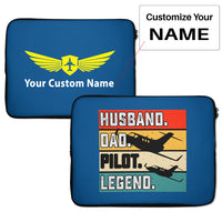 Thumbnail for Husband & Dad & Pilot & Legend Designed Laptop & Tablet Cases