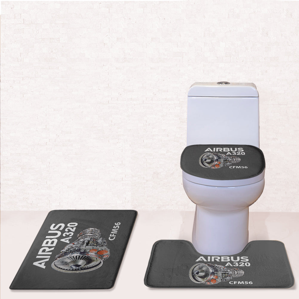 Airbus A320 & CFM56 Engine Designed Toilet Seat Cover Three-piece Set