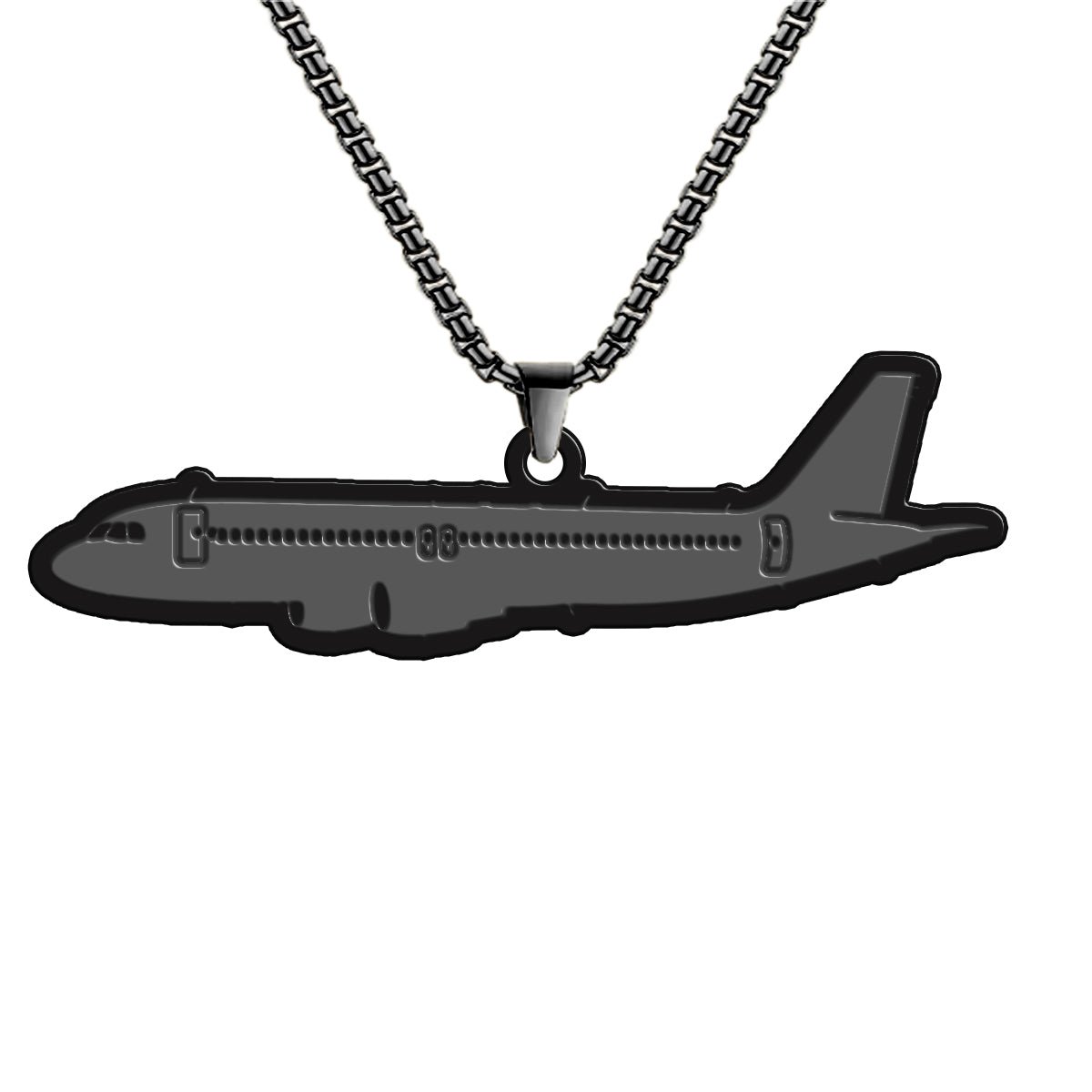 Airbus A320 Printed Designed Hollow Necklace