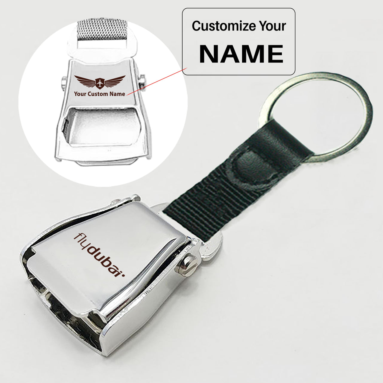 Flydubai Airlines Designed Airplane Seat Belt Key Chains