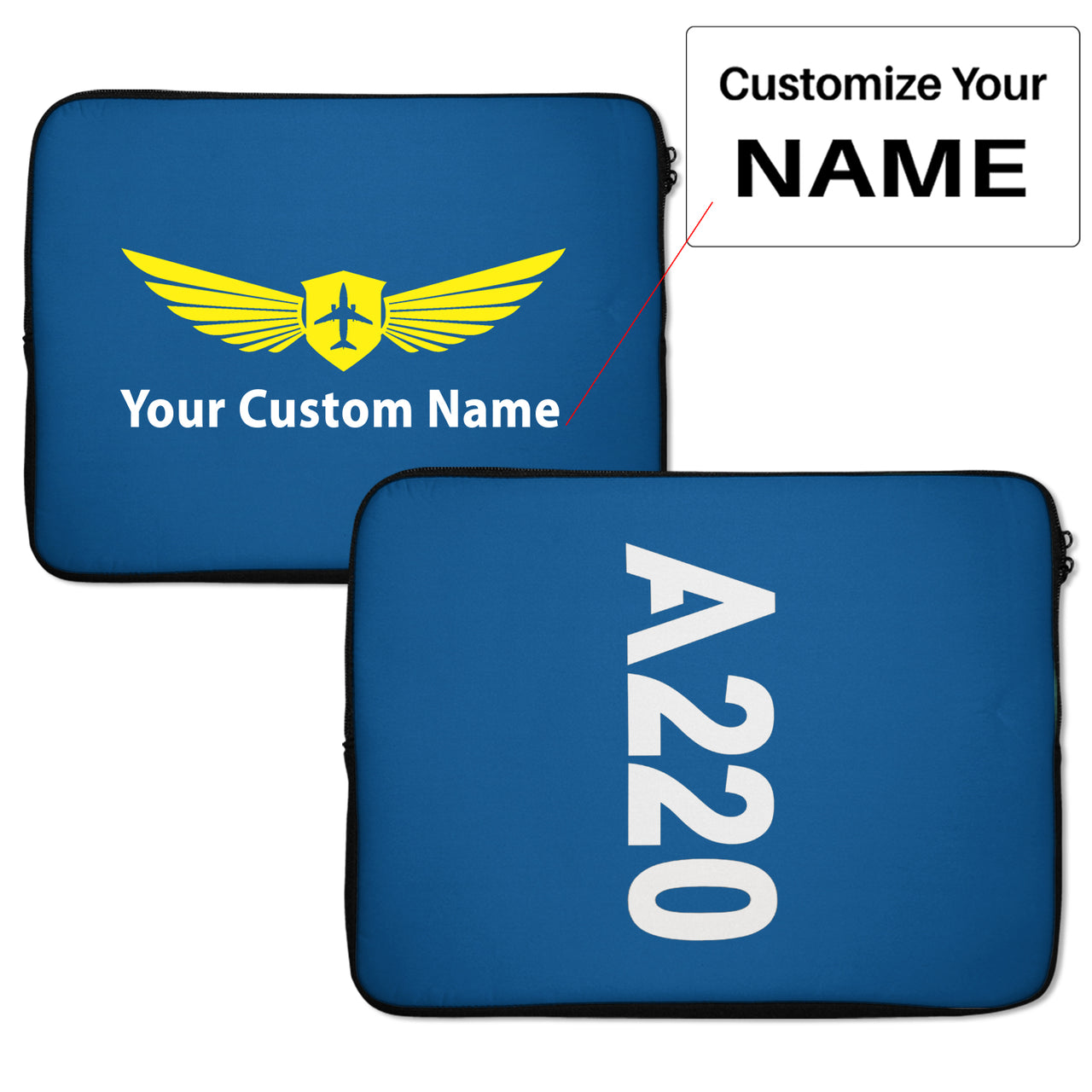A220 Text Designed Laptop & Tablet Cases