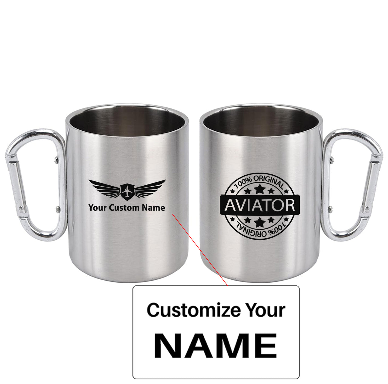 %100 Original Aviator Designed Stainless Steel Outdoors Mugs