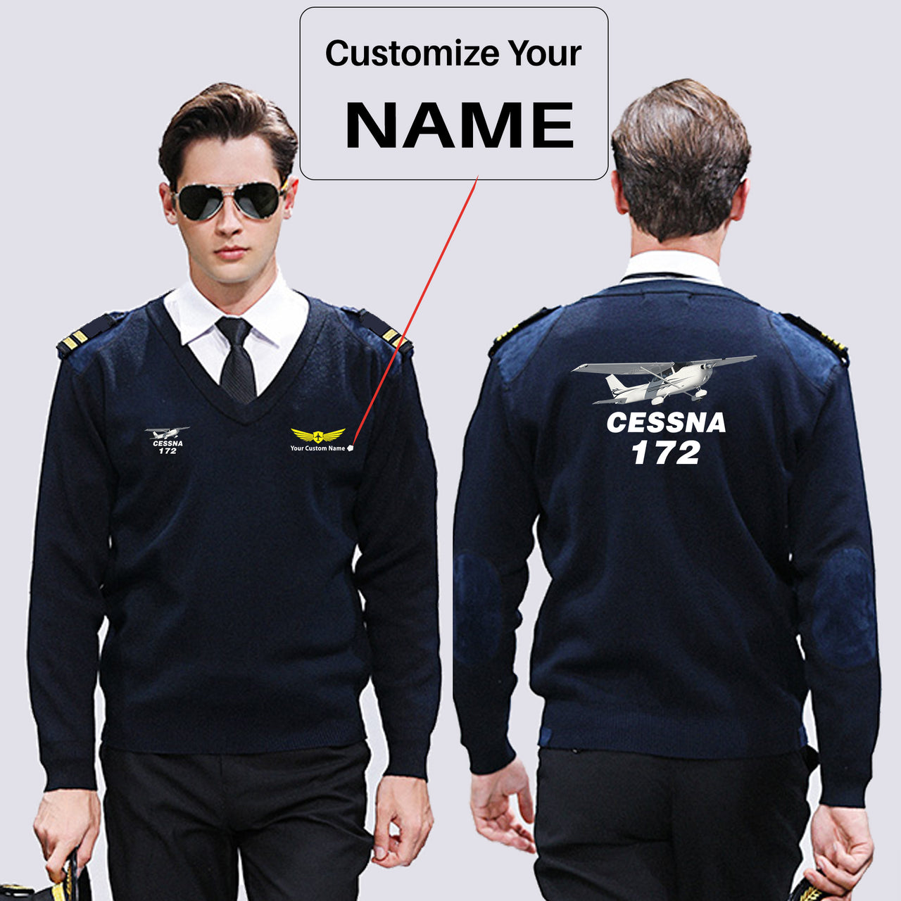 The Cessna 172 Designed Wool Pilot Sweaters