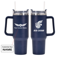 Thumbnail for Air China Airlines Designed 40oz Stainless Steel Car Mug With Holder